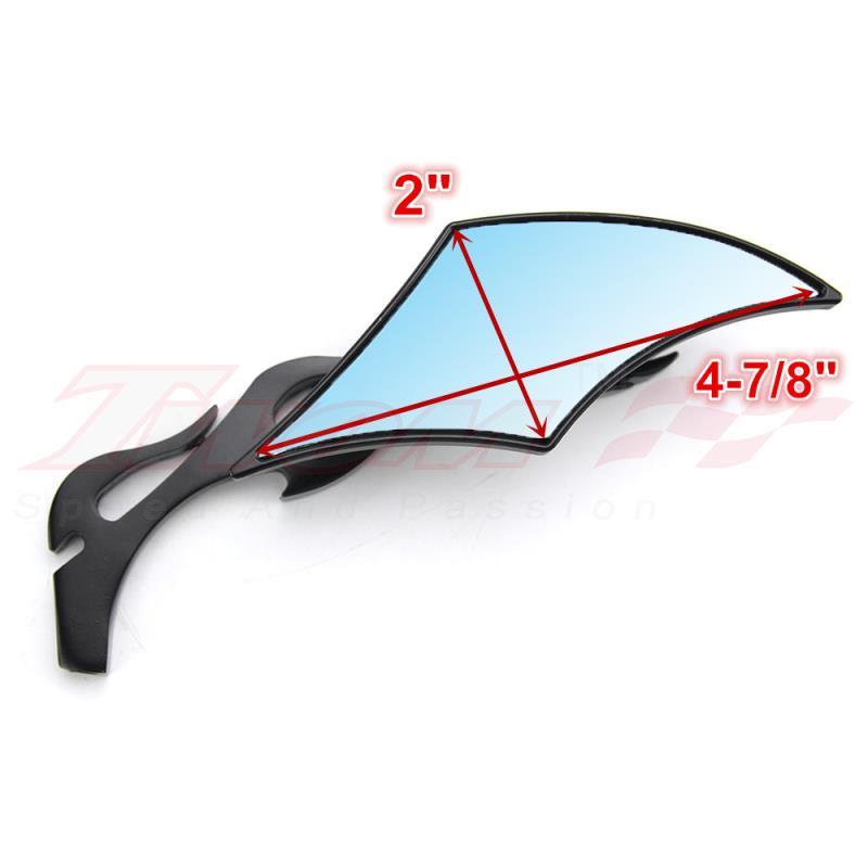 Motorcycle Universal Metal Black Side Rearview Mirrors M8 M10 Blade Bobber Honda