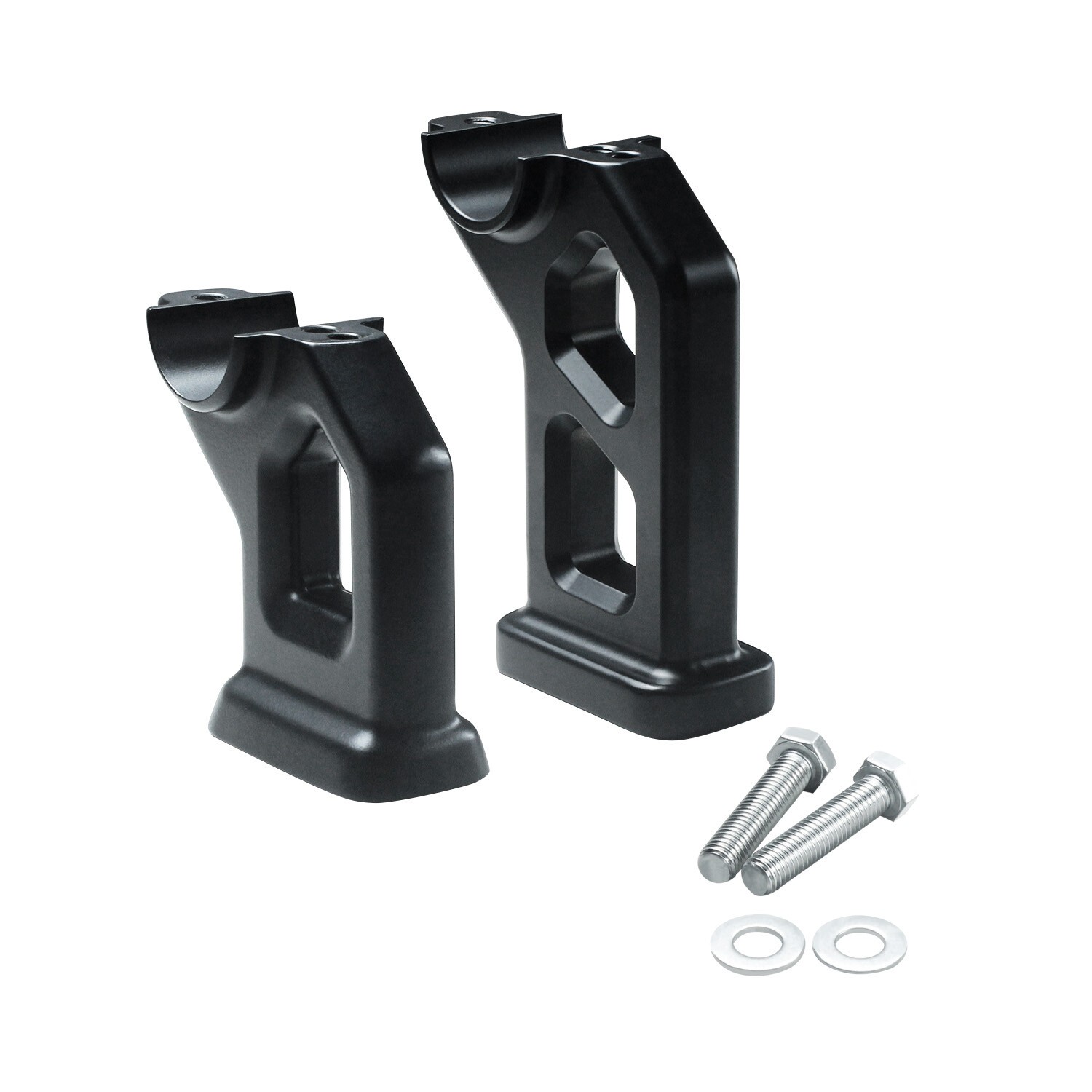Black 5.0 inch Tall Matte 1.5″ Handlebar Risers For Harley Davidson 2018-2024