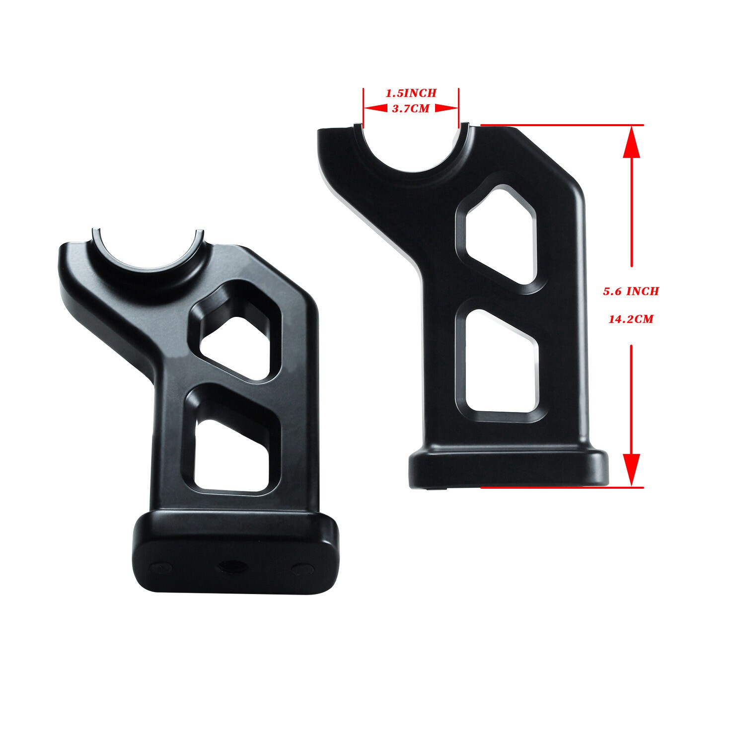 Black 5.0 inch Tall Matte 1.5″ Handlebar Risers For Harley Davidson 2018-2024