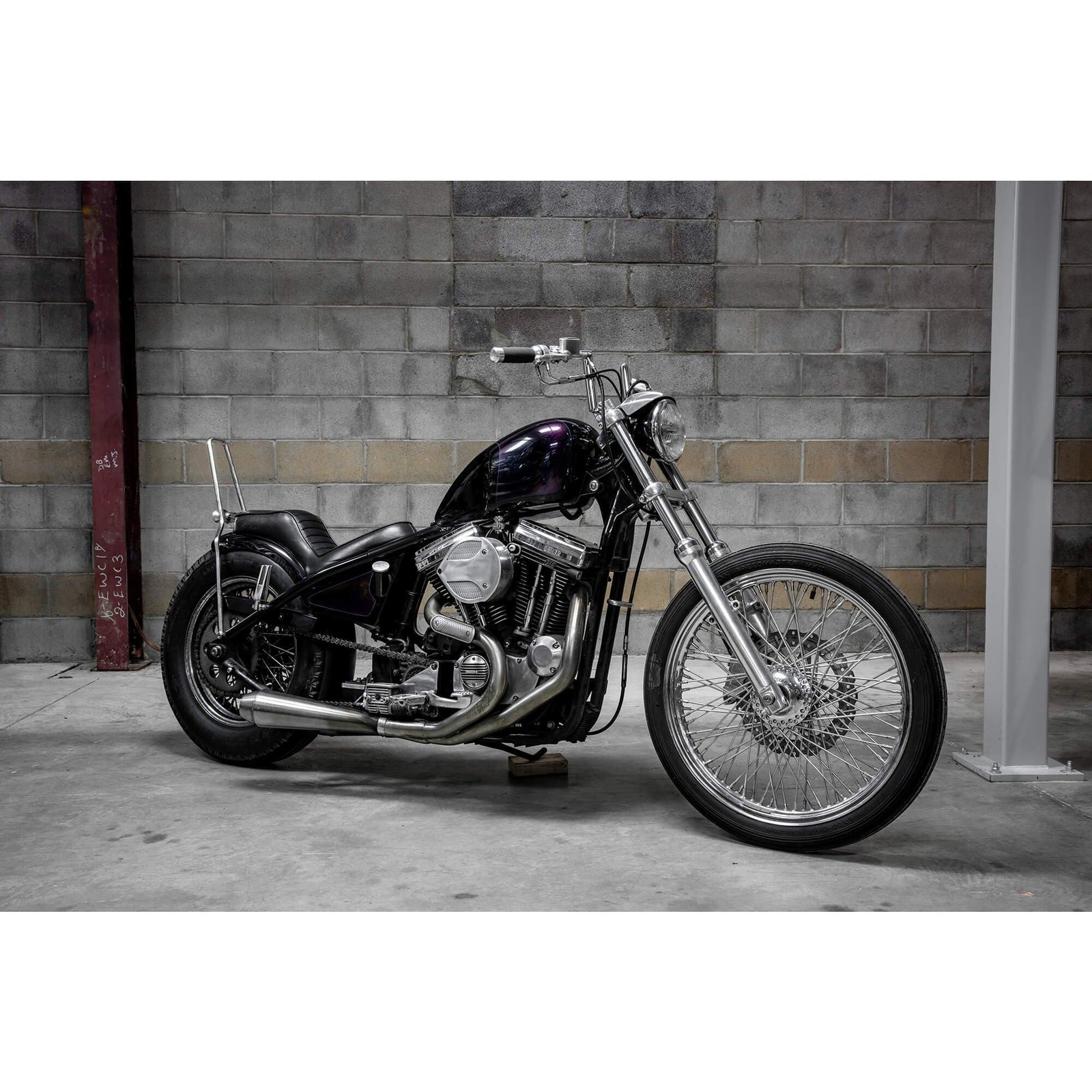 Chrome 1″ Z Bar Handlebars 6″ Rise chopper harley sportster shovelhead ironhead
