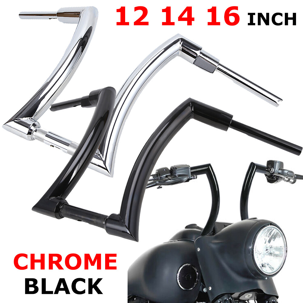 Handlebar 12″ 14″ 16″ Rise DNA Monster 2”Hanger Bars For Harley Touring Softail