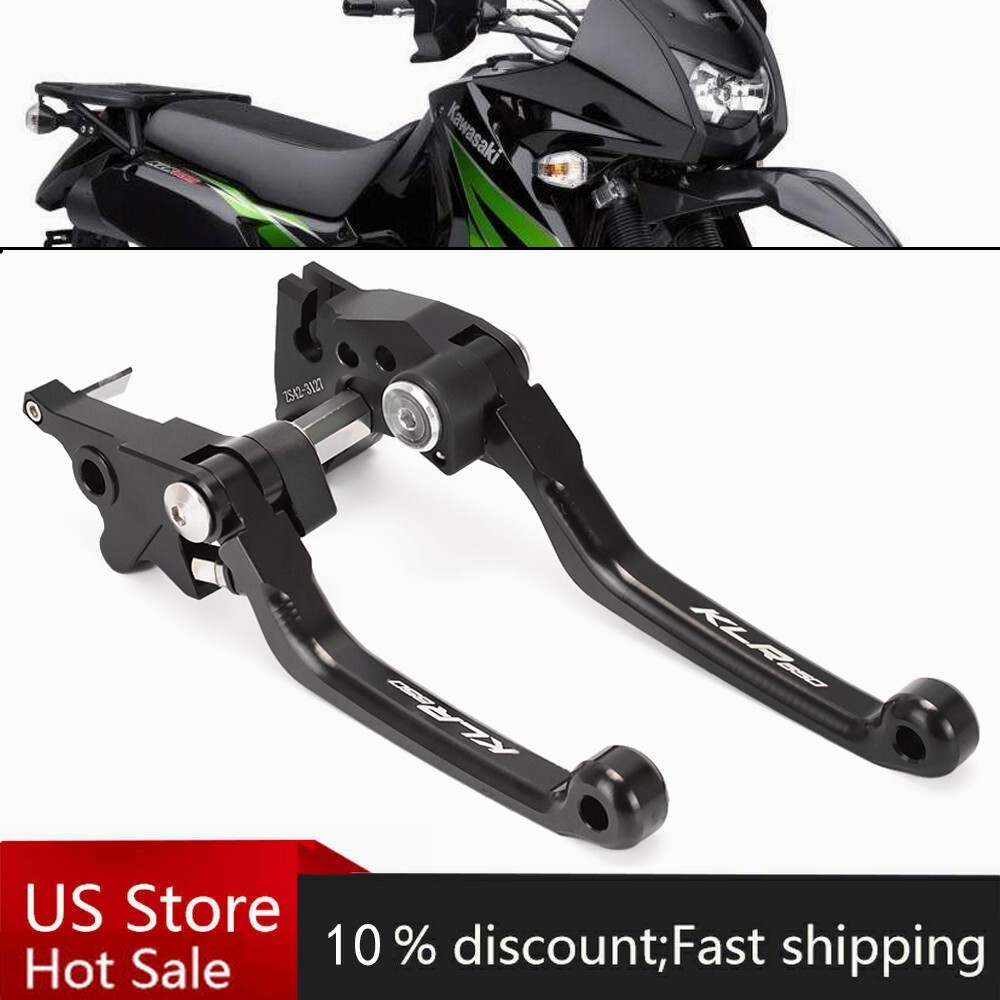 Anodized Pivot Brake Clutch Levers For KAWASAKI KLR 650 KLR650 2008-2024 Black
