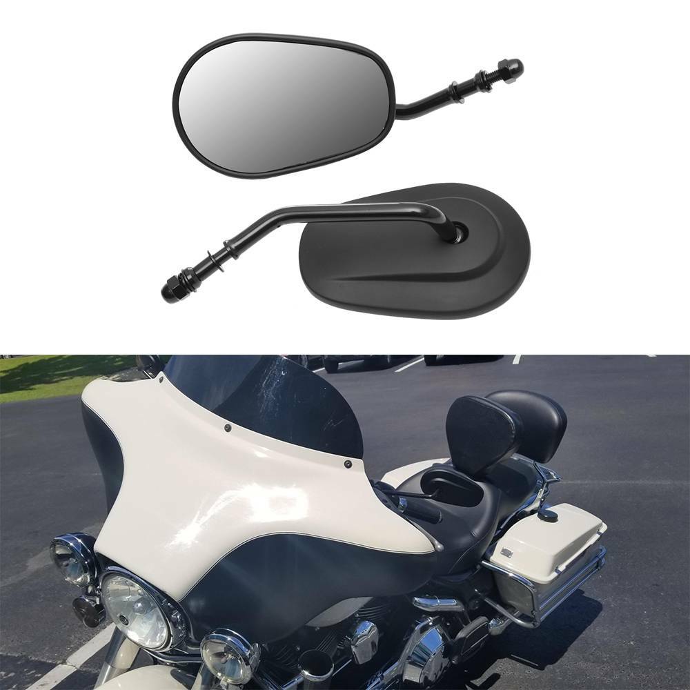 Long Stem Black Motorcycle Rear View Side Mirrors For Harley Sportster 1200 883
