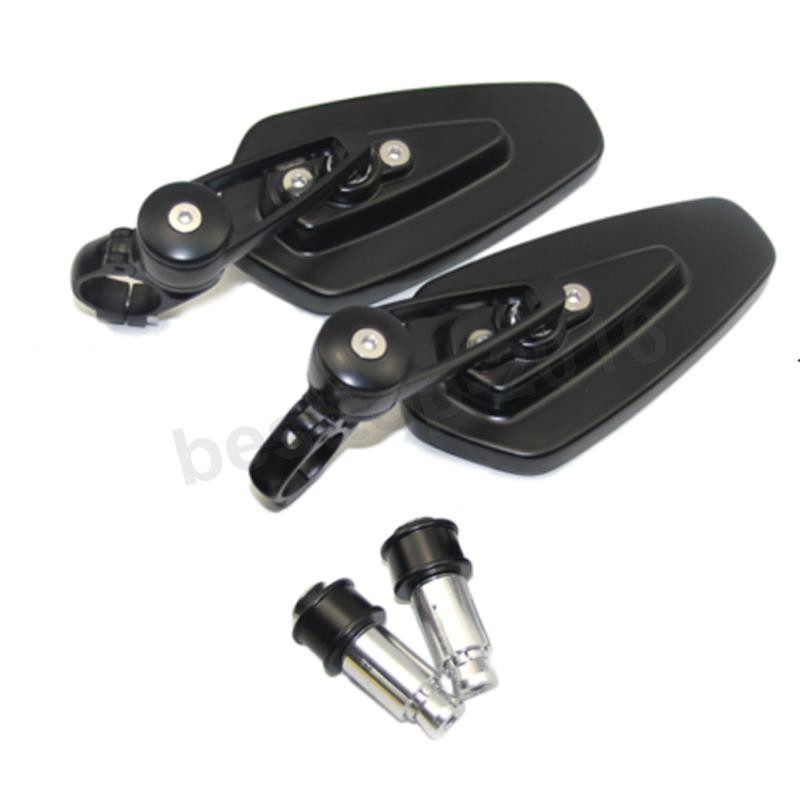 Motorcycle 7/8″ (22mm)Black Rear View Mirrors for Dual Sport KLR650 Yamaha TW200
