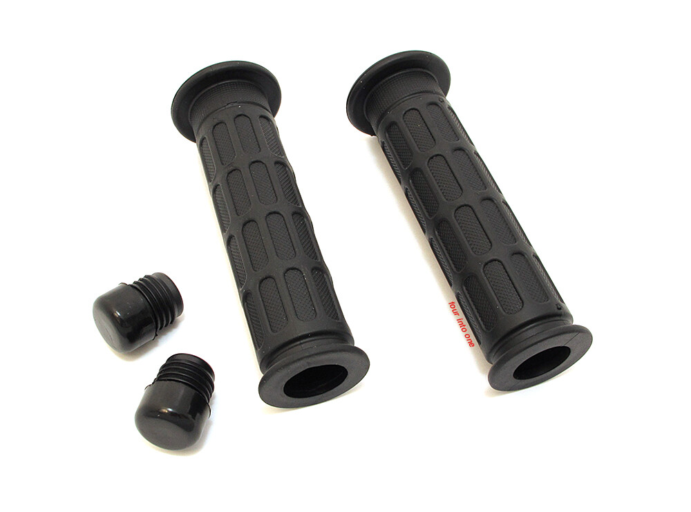 Black Honda Classic OE Style Super Bike 7/8″ Grips – Open End – With Plugs Sport