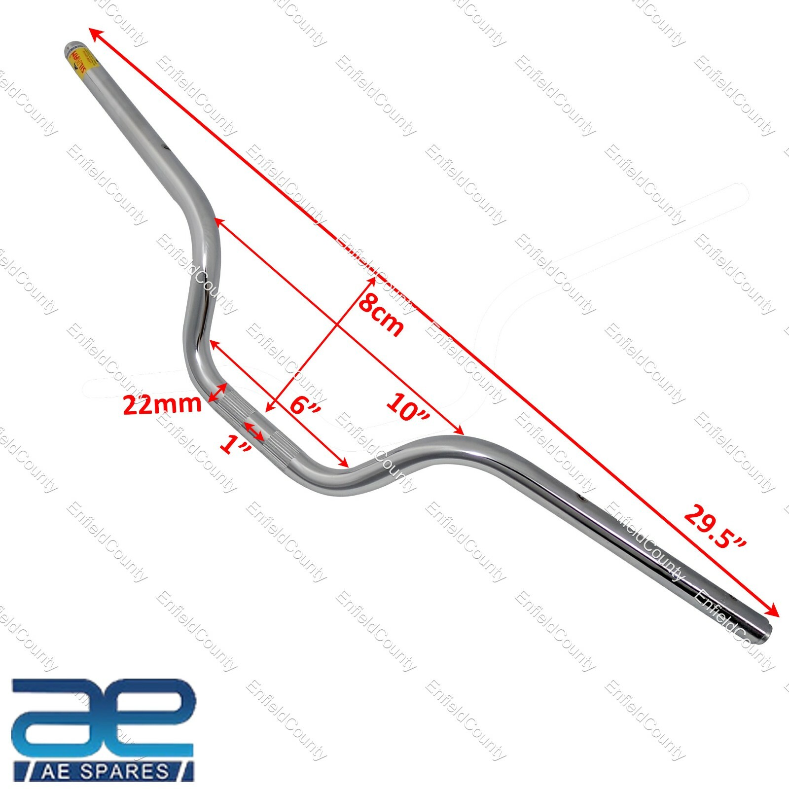 For Royal Enfield Electra Handle Bar 7/8″ Steel Chrome Plated ECs