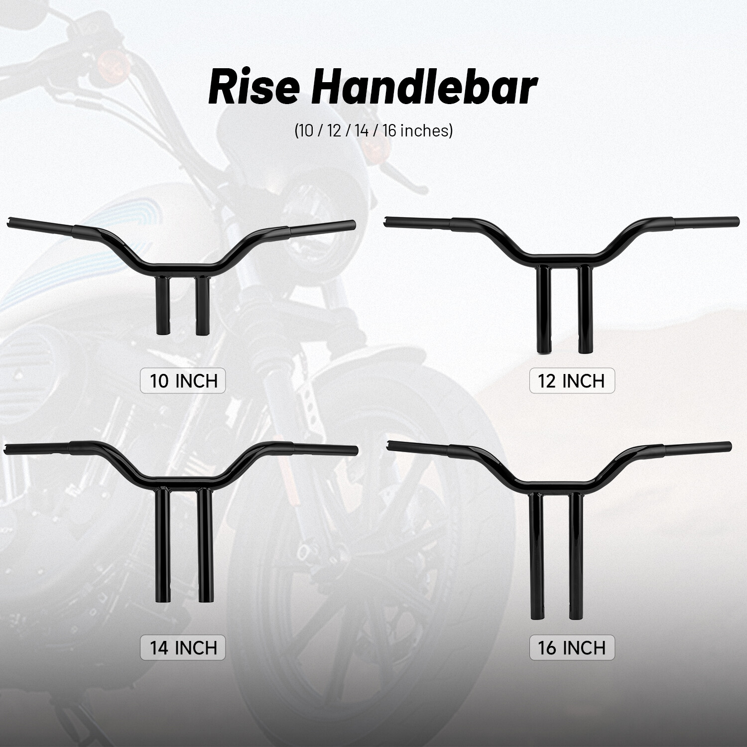 10/12/14/16/18″ Motorcycle MX-T Bars Handlebar For Harley Sportster 883 Softail