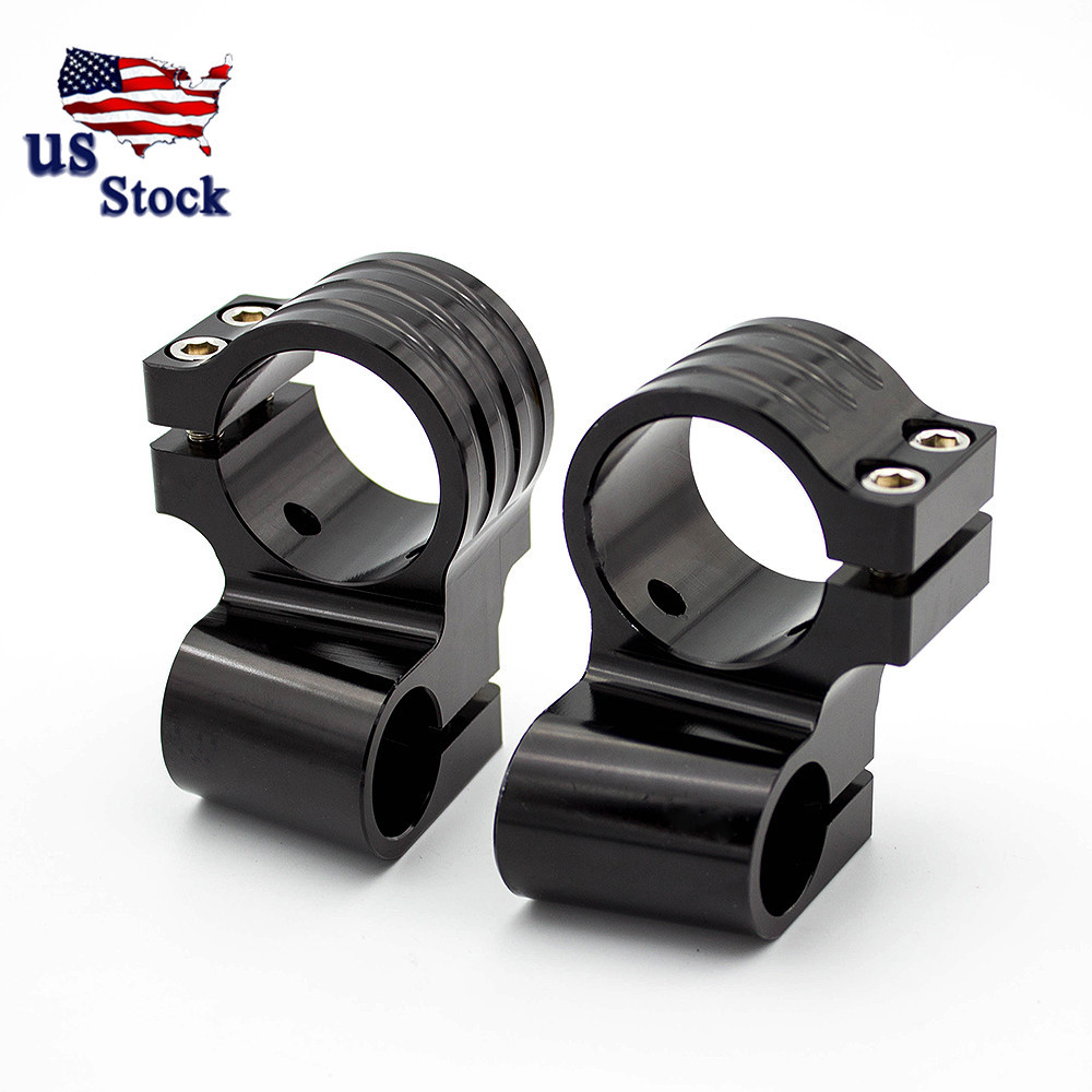 CNC Raised/Regular Clip Ons Fork Handle Bar For Kawasaki Honda 31-54MM USA Black