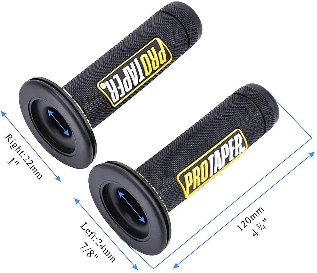 22mm MX Grips Dirt Bike ATV YELLOW Dual Density Full Diamond GR05_Y