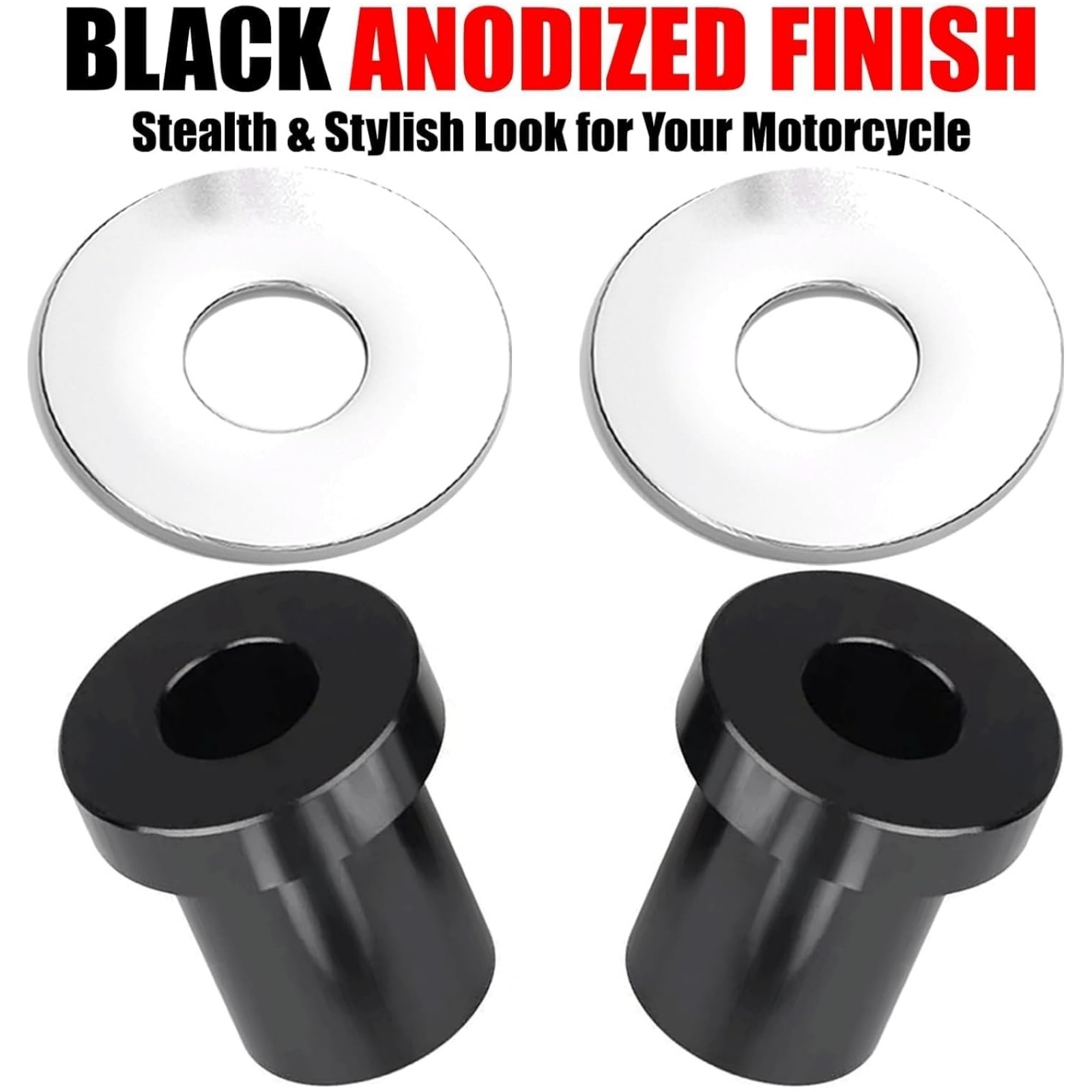 Solid Billet Handlebar Riser Bushings for Harley Touring Sorftail Models