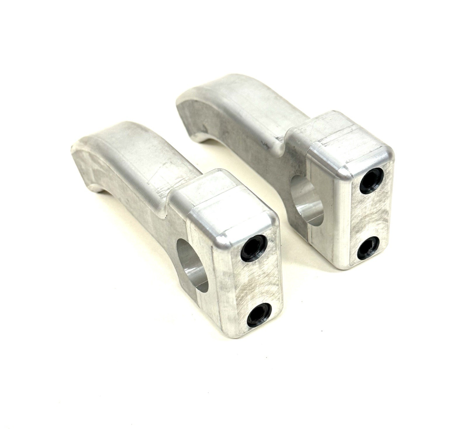 USA-MADE 4″ BILLET PULLBACK RISERS RAW NATURAL FOR CUSTOM HARLEY