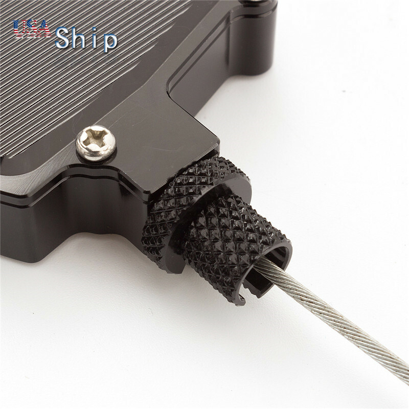 Motorcycle Black Stunt Clutch Pull Cable Lever Replacement Easy System Universal