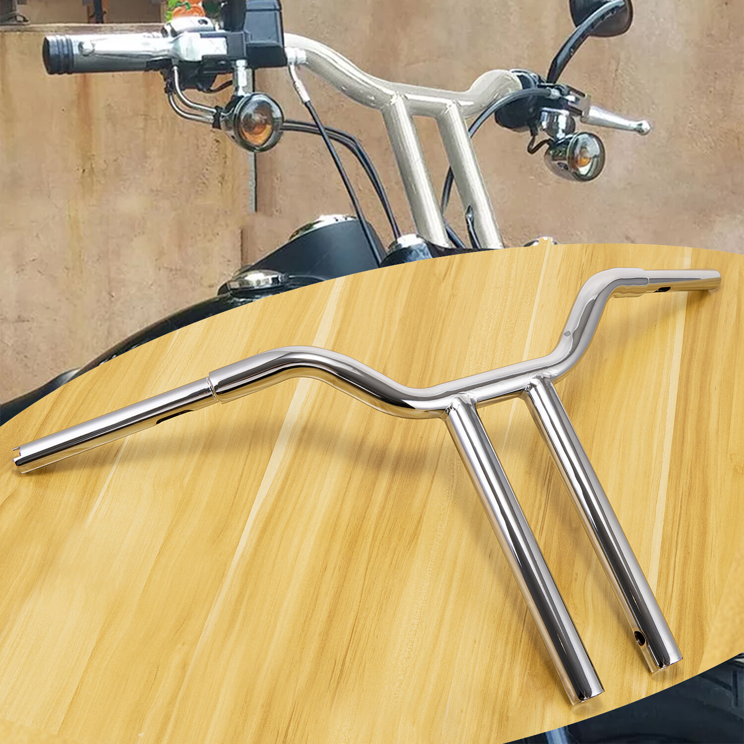 10″ 12″ 14″ 16″ Rise MX T Bars Handlebar For Harley Dyna Softail Sportster FLHR
