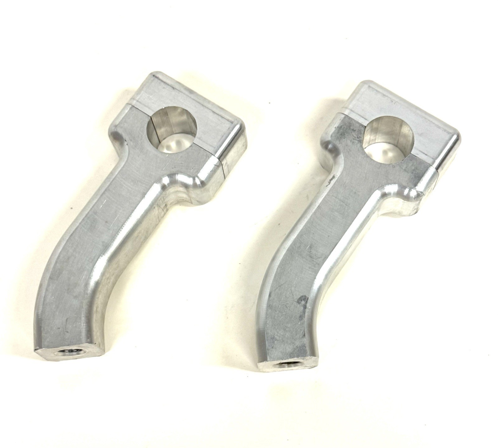 USA-MADE 4″ BILLET PULLBACK RISERS RAW NATURAL FOR CUSTOM HARLEY