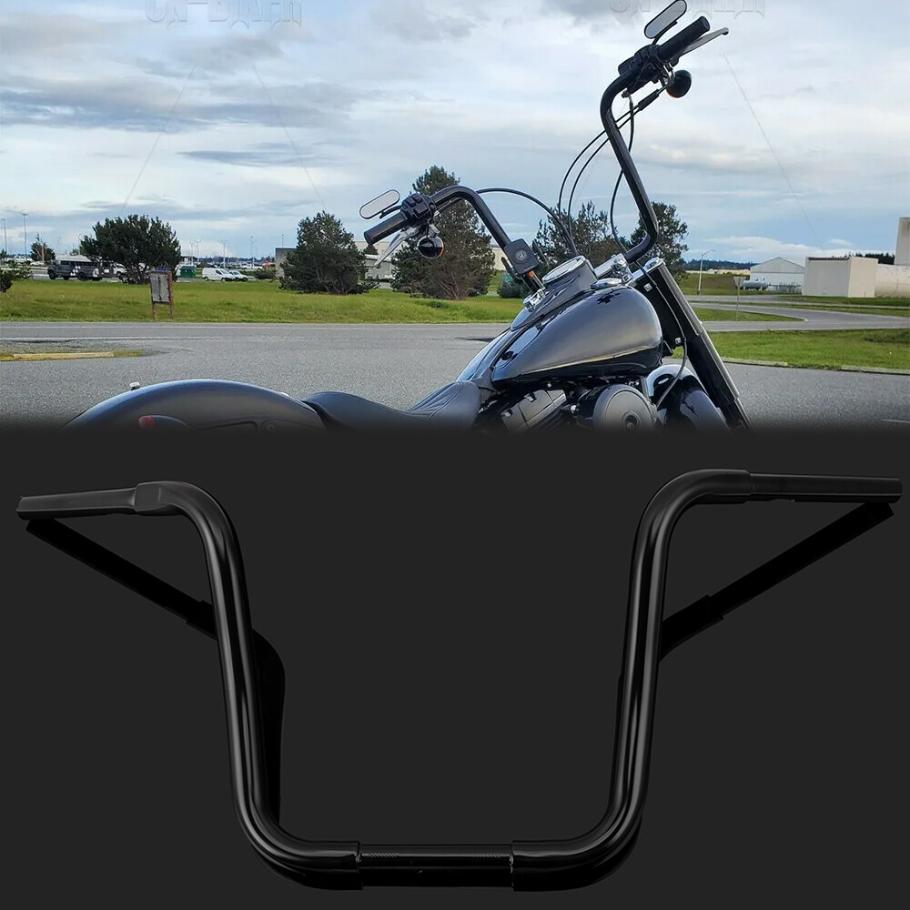 12” 14” 16″ 18” Rise 1-1/4″ Ape Hanger Handlebar Fit For Harley Softail Dyna