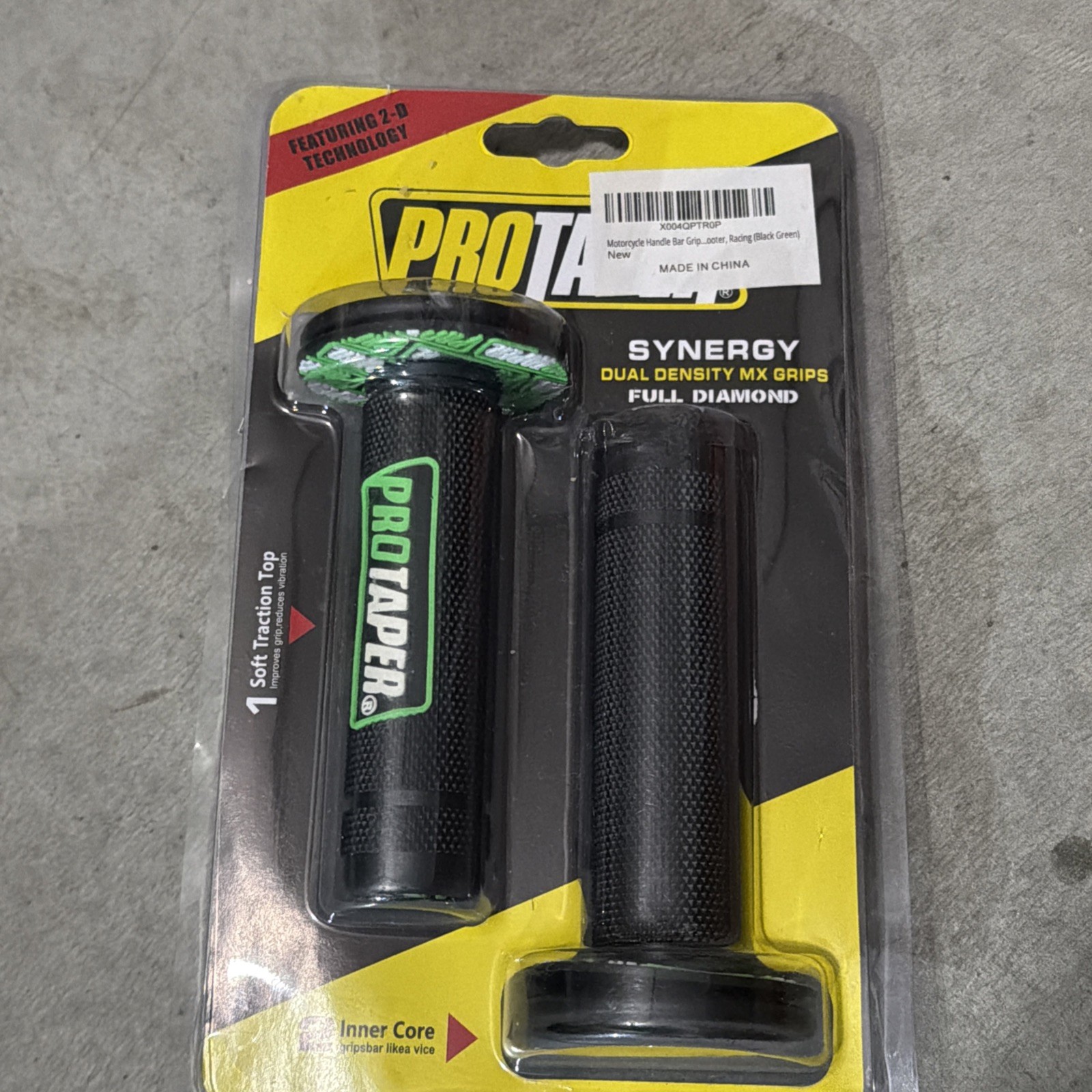 ProTaper synergy dual density mx grips 7/8 – handle bar grips.Grn