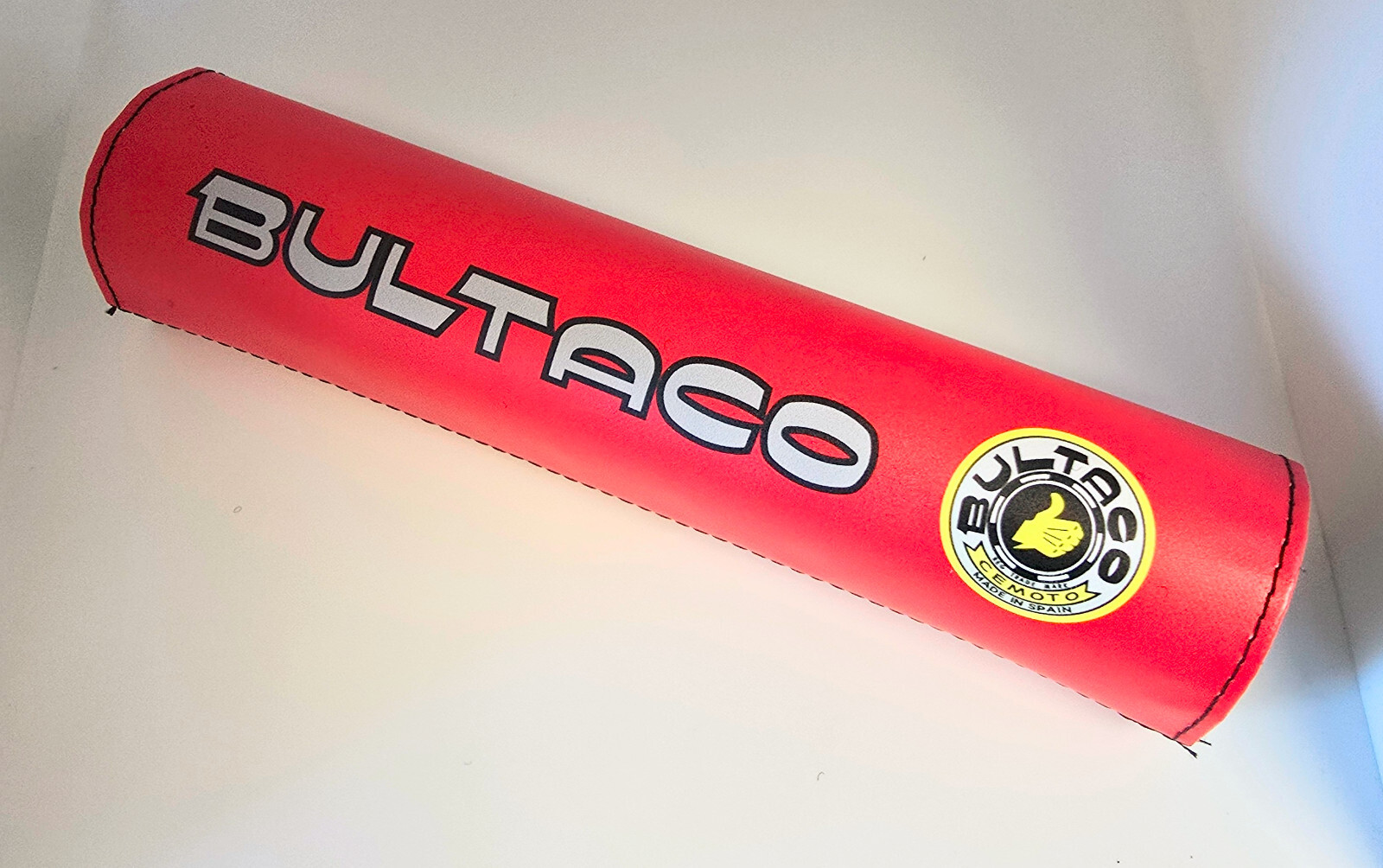 Bultaco Vintage Style Cross Bar Pad Red 10″ Matte Finish
