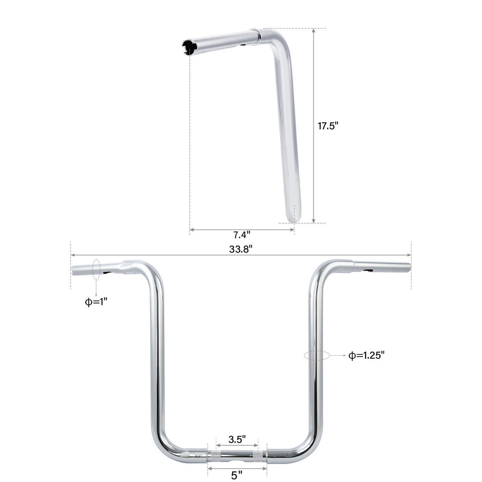 12/14/16/18” Rise Ape Hanger Handlebar Fit For Harley FLST FXST Sportster XL US