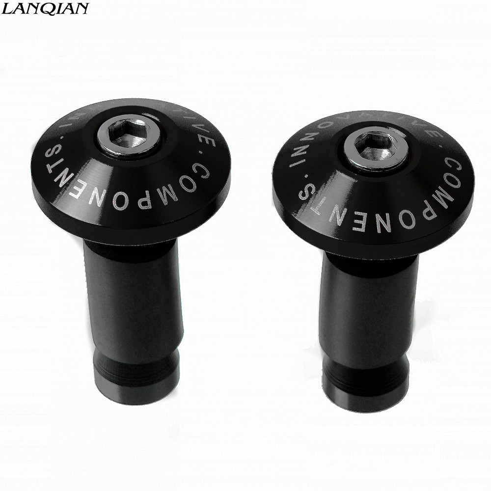 7/8” Motorcycle Dirt Bike CNC Handlebar Grips Handle Bar End Cap Plugs Slider