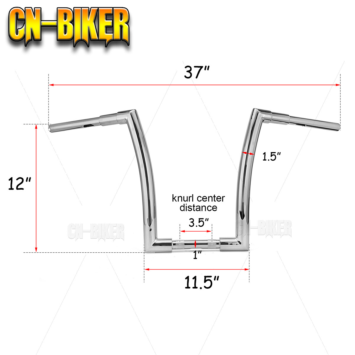Rise 12″ 14″ 16″ 18″ Fat APE Hanger Handlebar For Harley Sportster Softail Dyna
