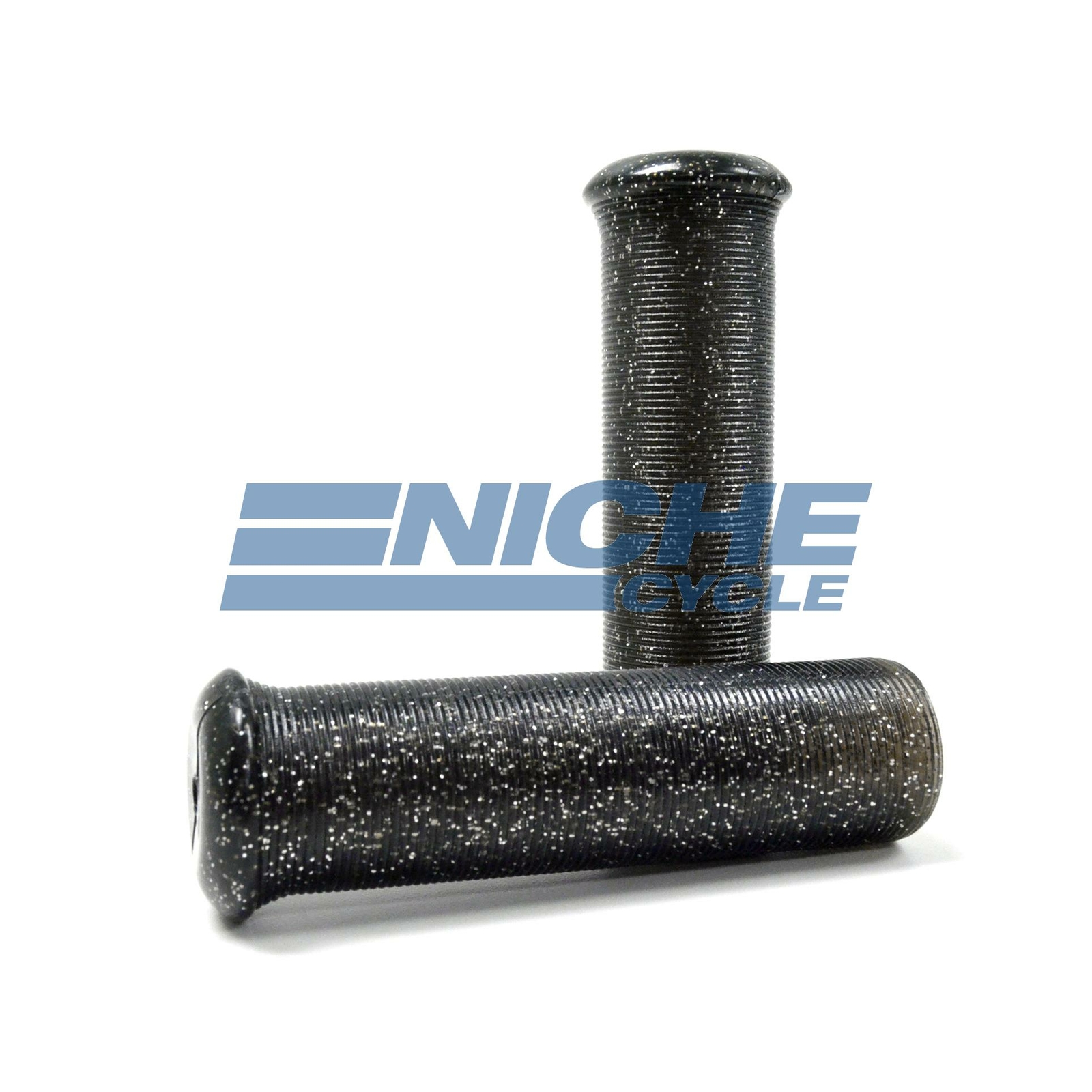 Black 120mm Metal Flake Chopper Bobber Motorcycle Grips 1″