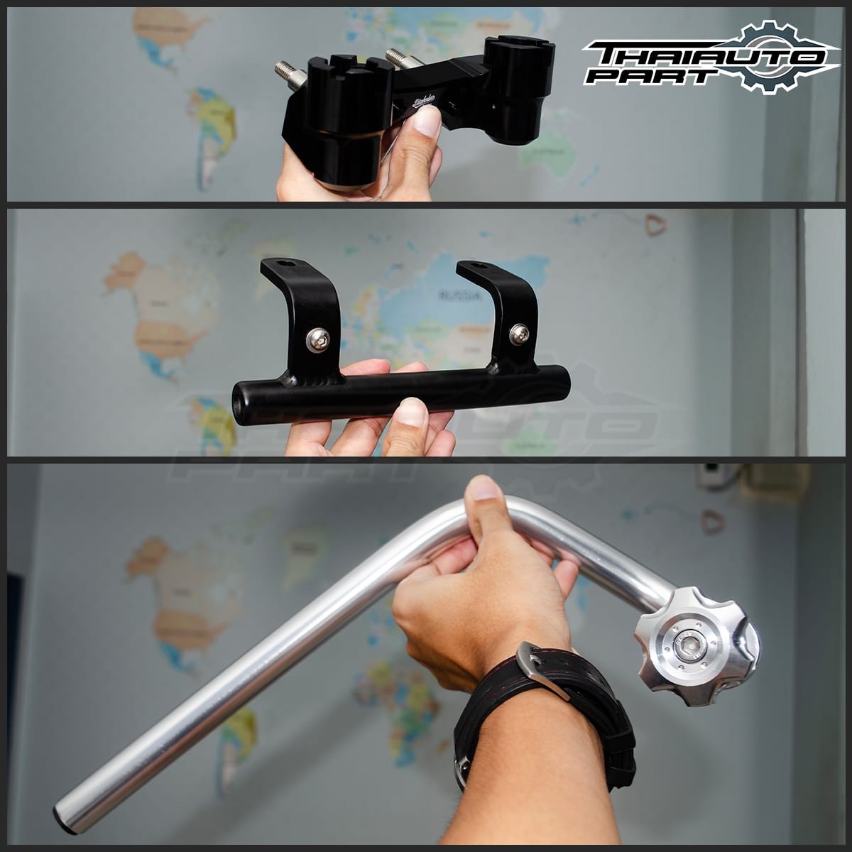 Foldable Customized Kit Set Handle bar Silver Diabolus For Honda Dax125 St125