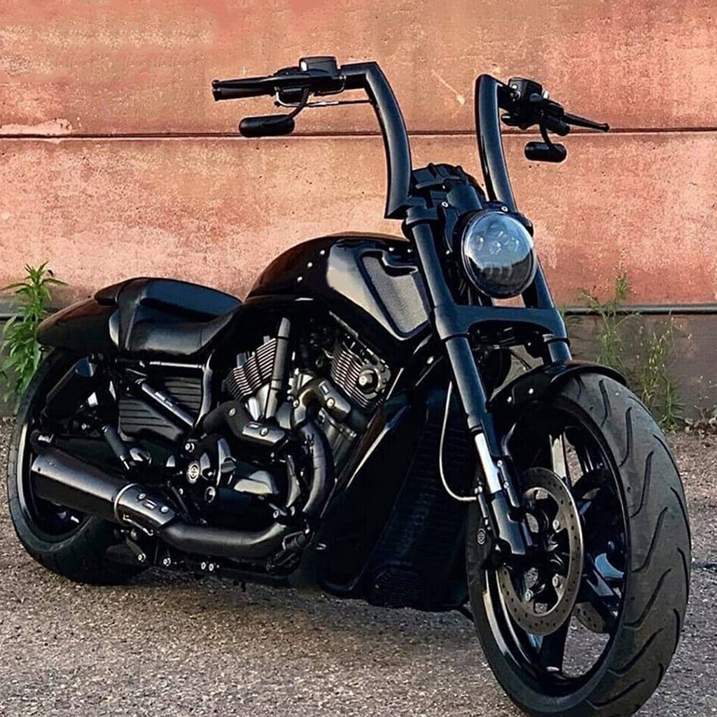 14″ RISE DNA MONSTER FAT APE HANGER BARS 1-1/4″ FOR HARLEY 883 1200 HANDLEBARS