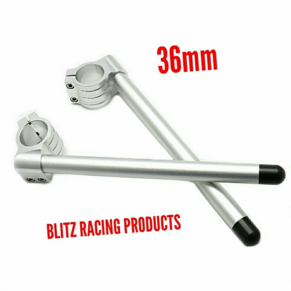 36mm Clip Ons Handlebars Fork Tube Motorcycle SILVER/(ALLOY) – UK SELLER