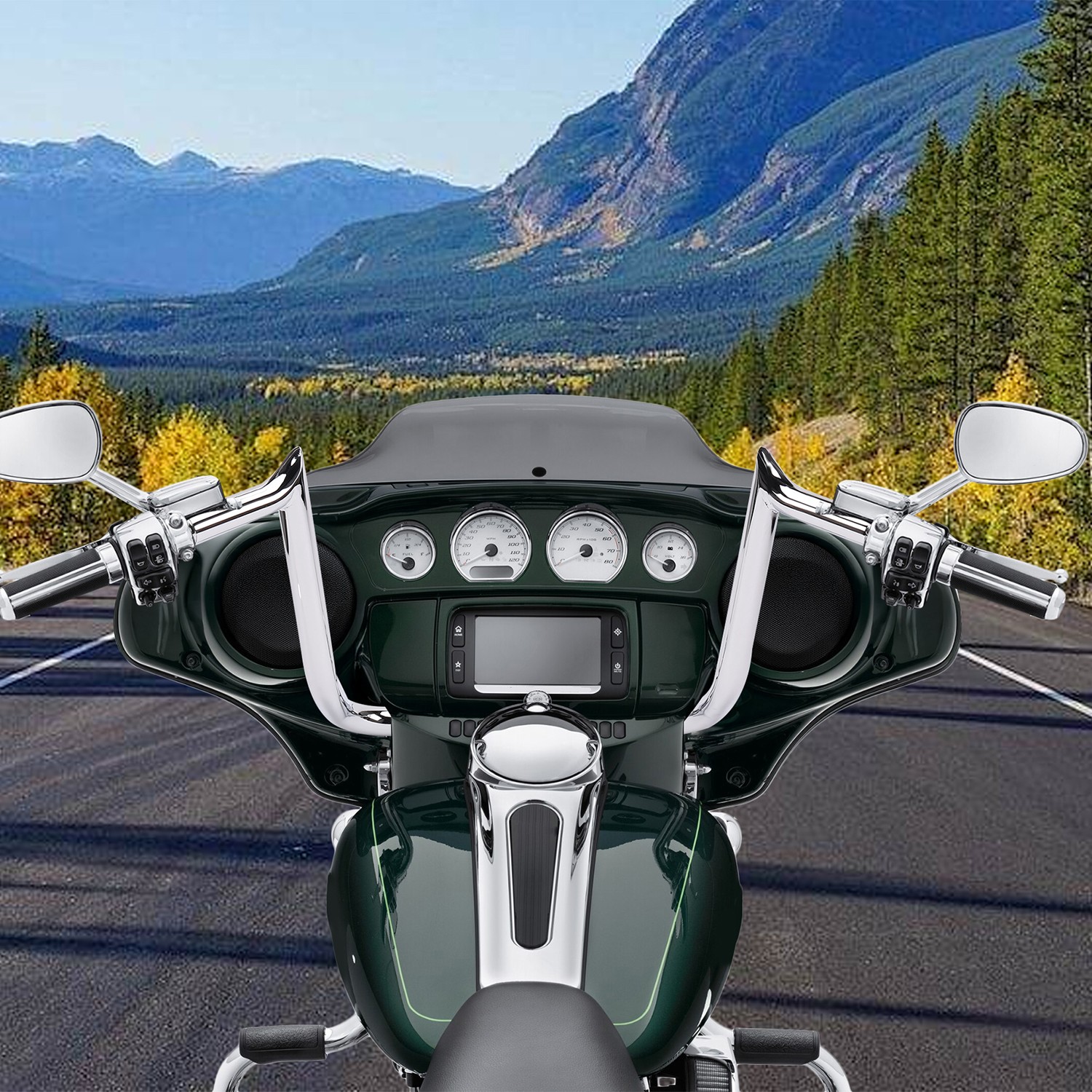 1-1/4” PRE-WIRED Ape Hanger Handlebar For Harley Electra Glide Ultra Classic US
