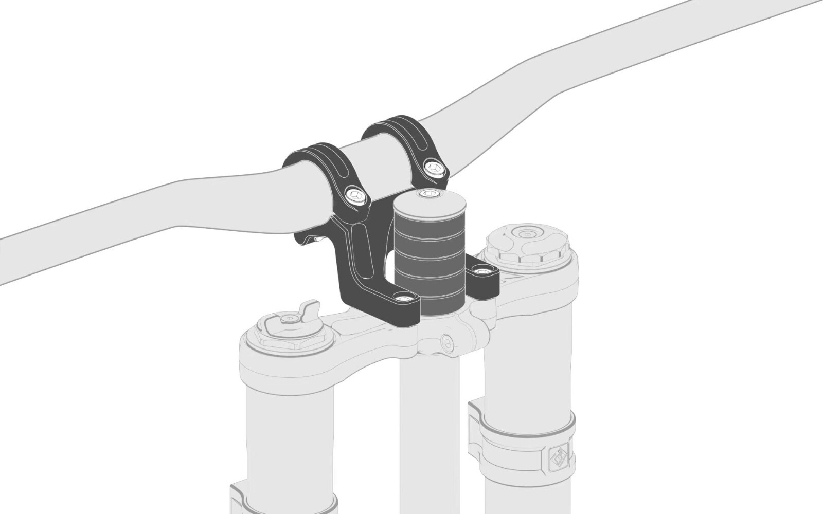 KKE Handlebar Risers Kit Fit Sur-Ron X/ Light Bee e-Bike Bracket Clamps Pads Red