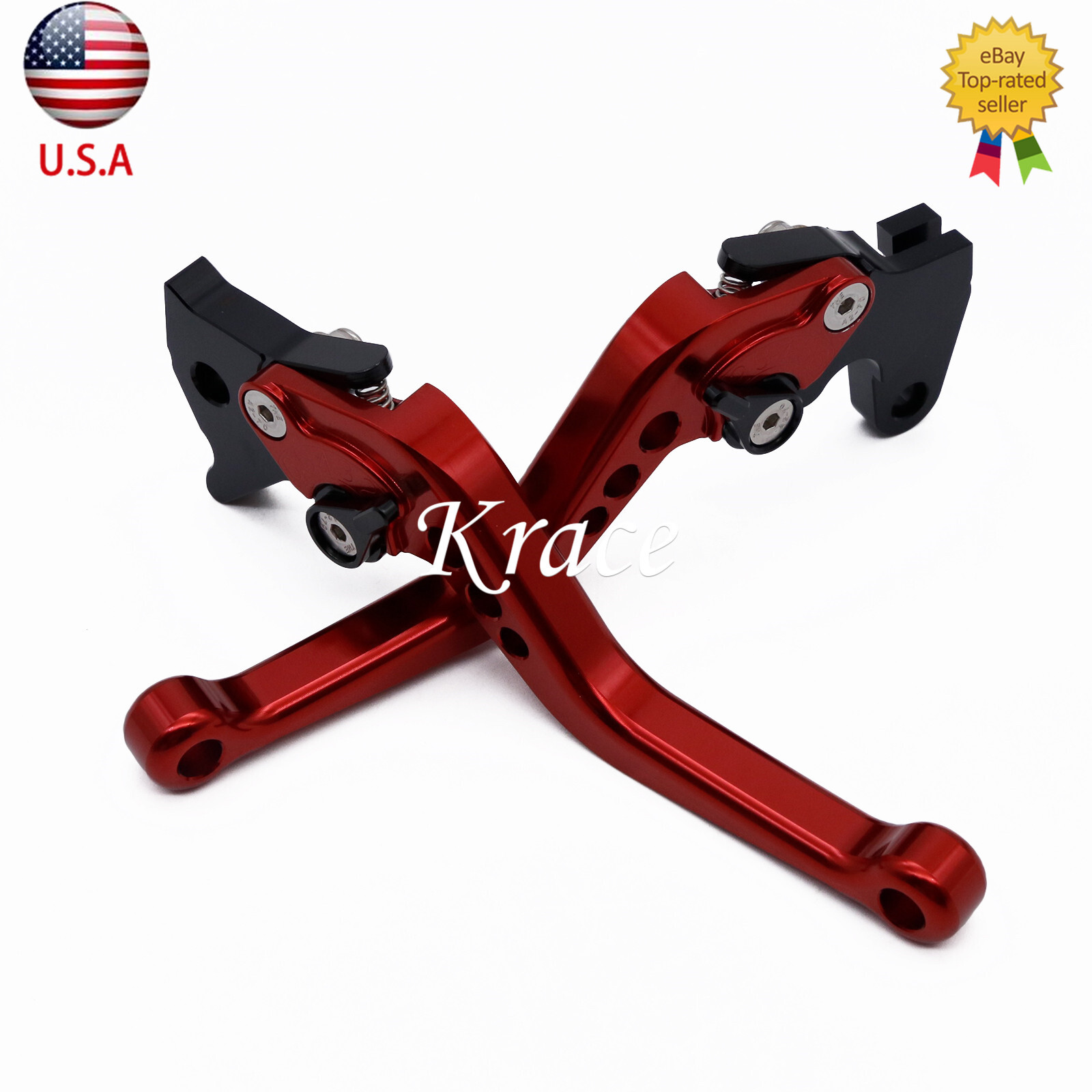 For Honda CBR900RR 1993-1999 CB919 2002-2007 CNC Brake Clutch Levers Short Red