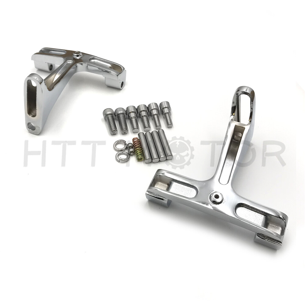 Chrome Passenger Footboard Floorboard Mounting Bracket For 1993-2019 Touring Tri