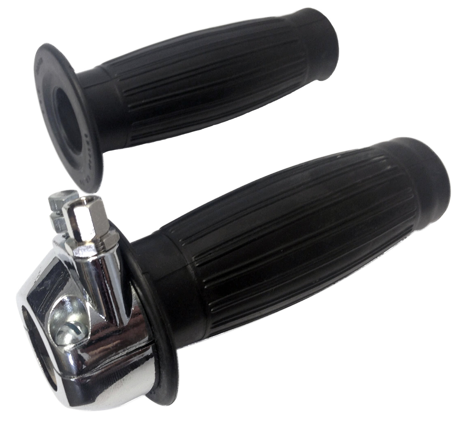 7/8″ Chrome Throttle Grips Assembly Set Motorcycle BSA Triumph Norton Beston