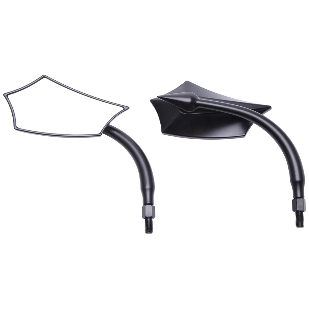 Black Motorcycle Mirrors For Harley Touring Street Glide Road King Softail XL883