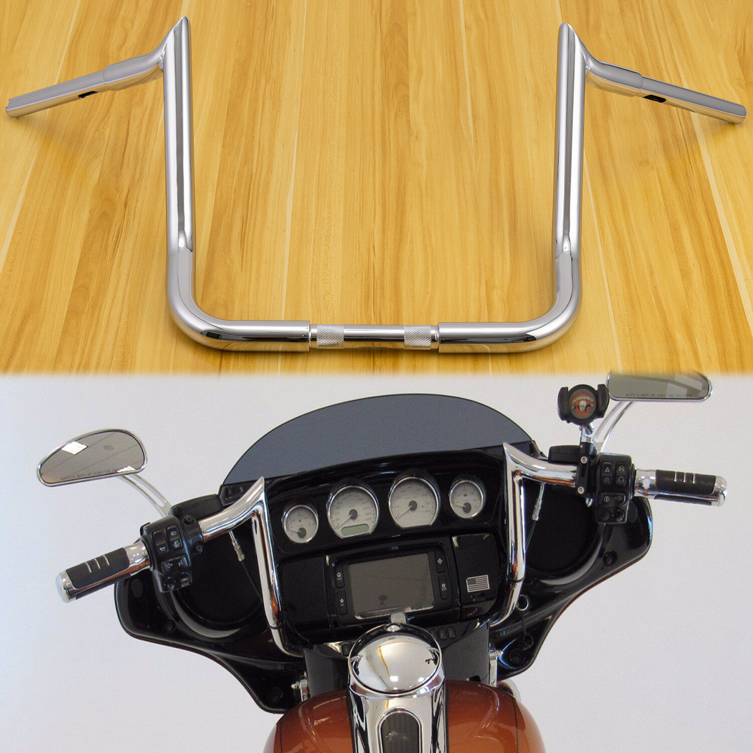 10″ 12″ 14″ Meathook APE Hanger Handlebar For 1986+ Harley Street Electra Glide