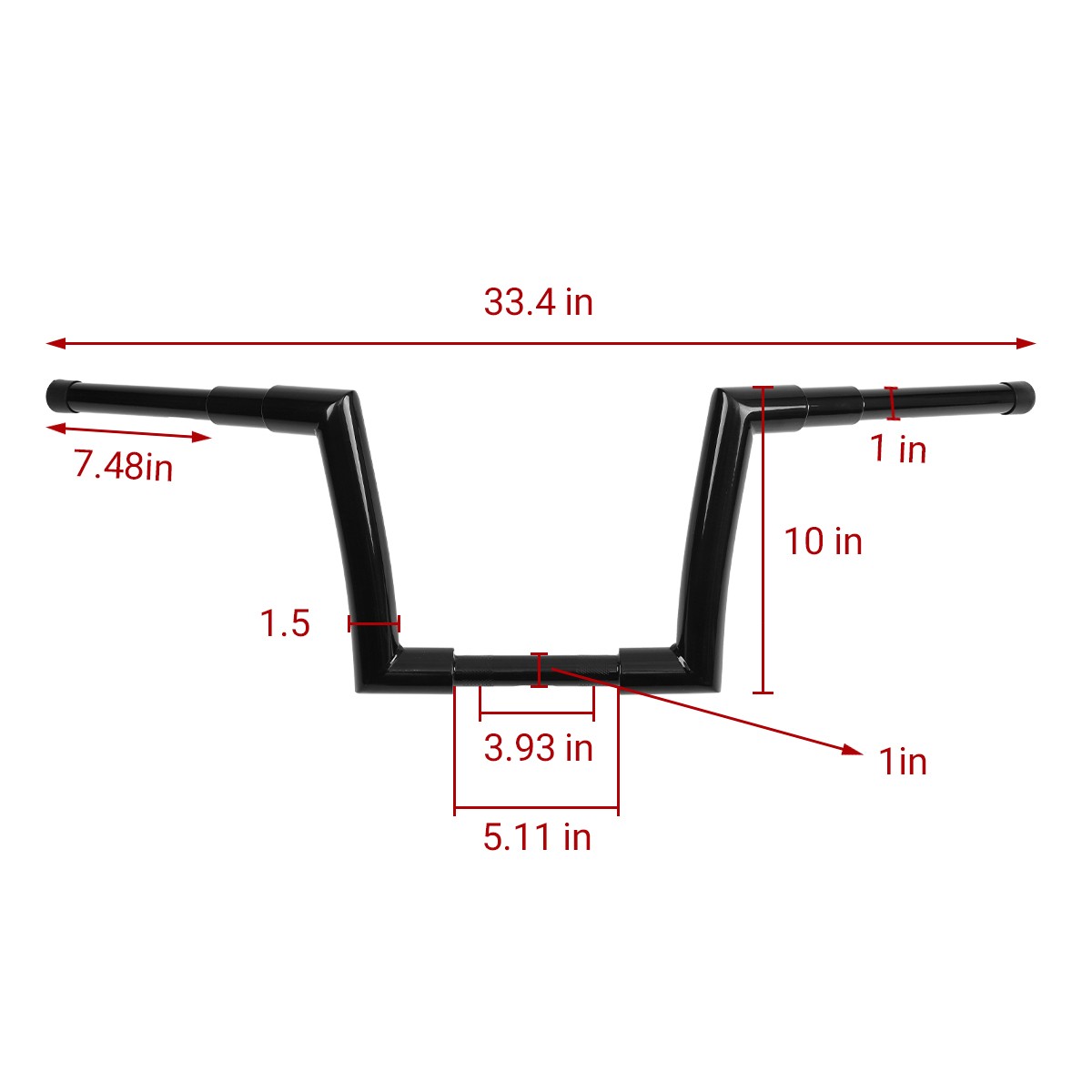 10″ 12″ 14″ Rise APE Hanger Handlebar 1-1/2″ DNA Monster Fat Bars Fit For Harley