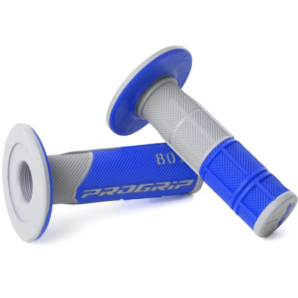 Progrip 801 Grips Half Waffle Soft Density Handlebar Grips (22-25mm) Grey Blue