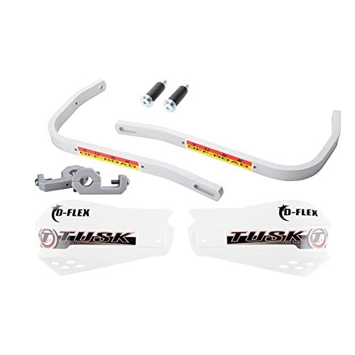 Tusk D-Flex Handguards with MX Shields White 7/8″ Bar Mounts