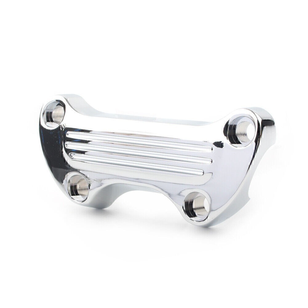 1″ Handlebar Riser Top Clamp Cover for Harley Sportster Softail Dyna Chrome