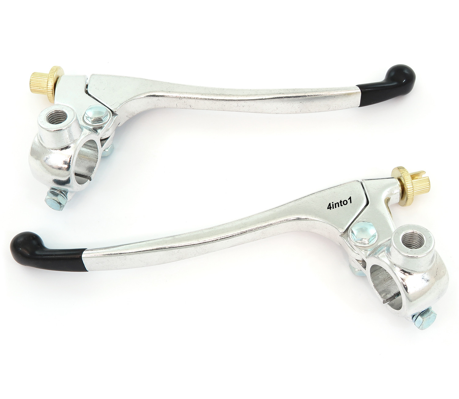 Suzuki Rubber Tipped Motorcycle Lever Perch Set Clutch + Drum Brake Chrome 7/8″