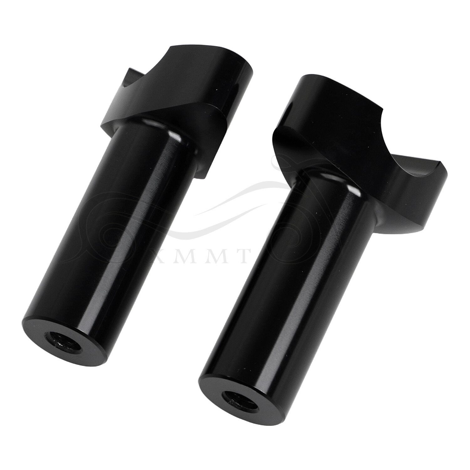 Black CNC 4″ Tall Handlebar Risers For Harley Dyna Iron 883 Road King Softail