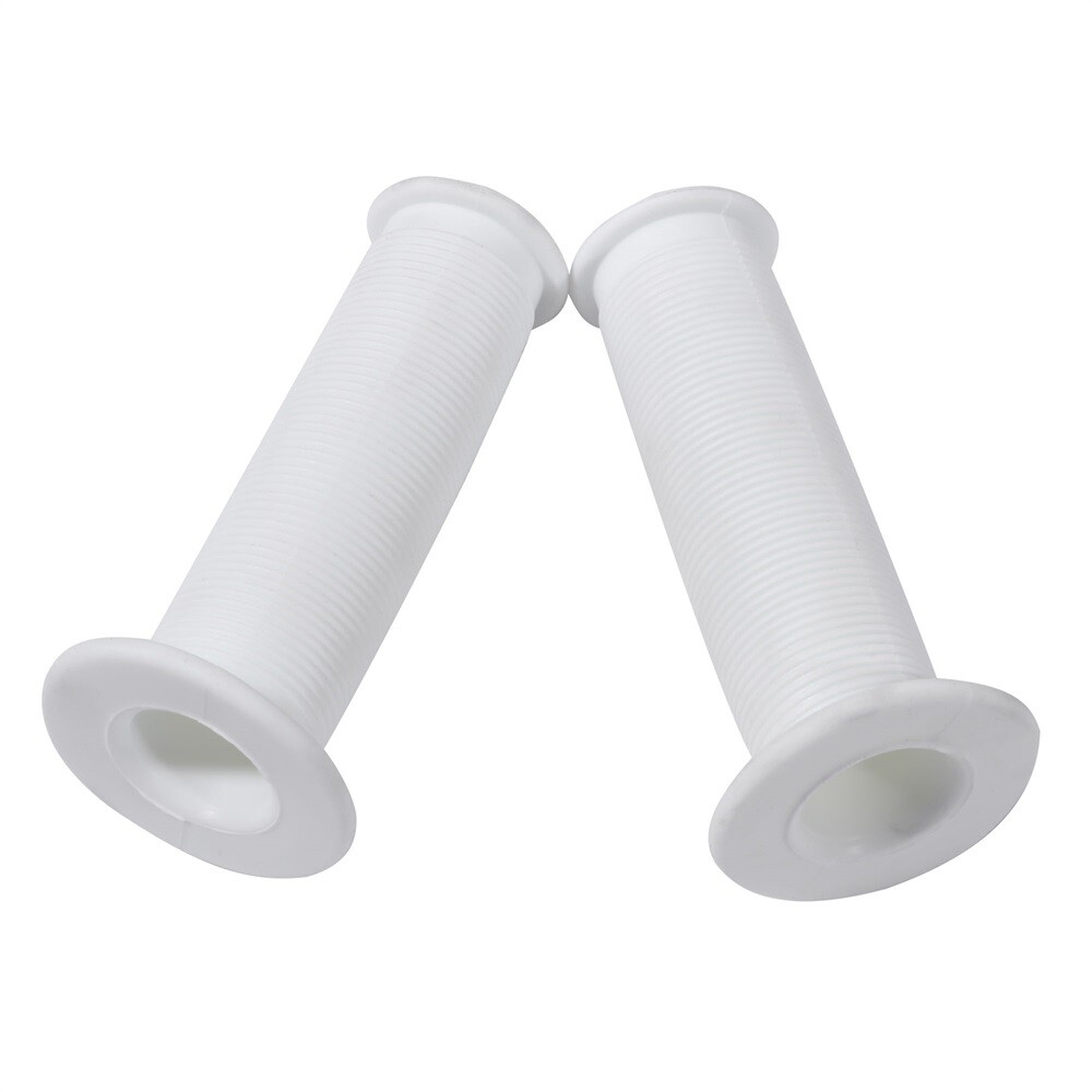 1Pair Motorcycle Scooter Bicycle Rubber Handlebar Hand Cover Anti-slip White ZYL
