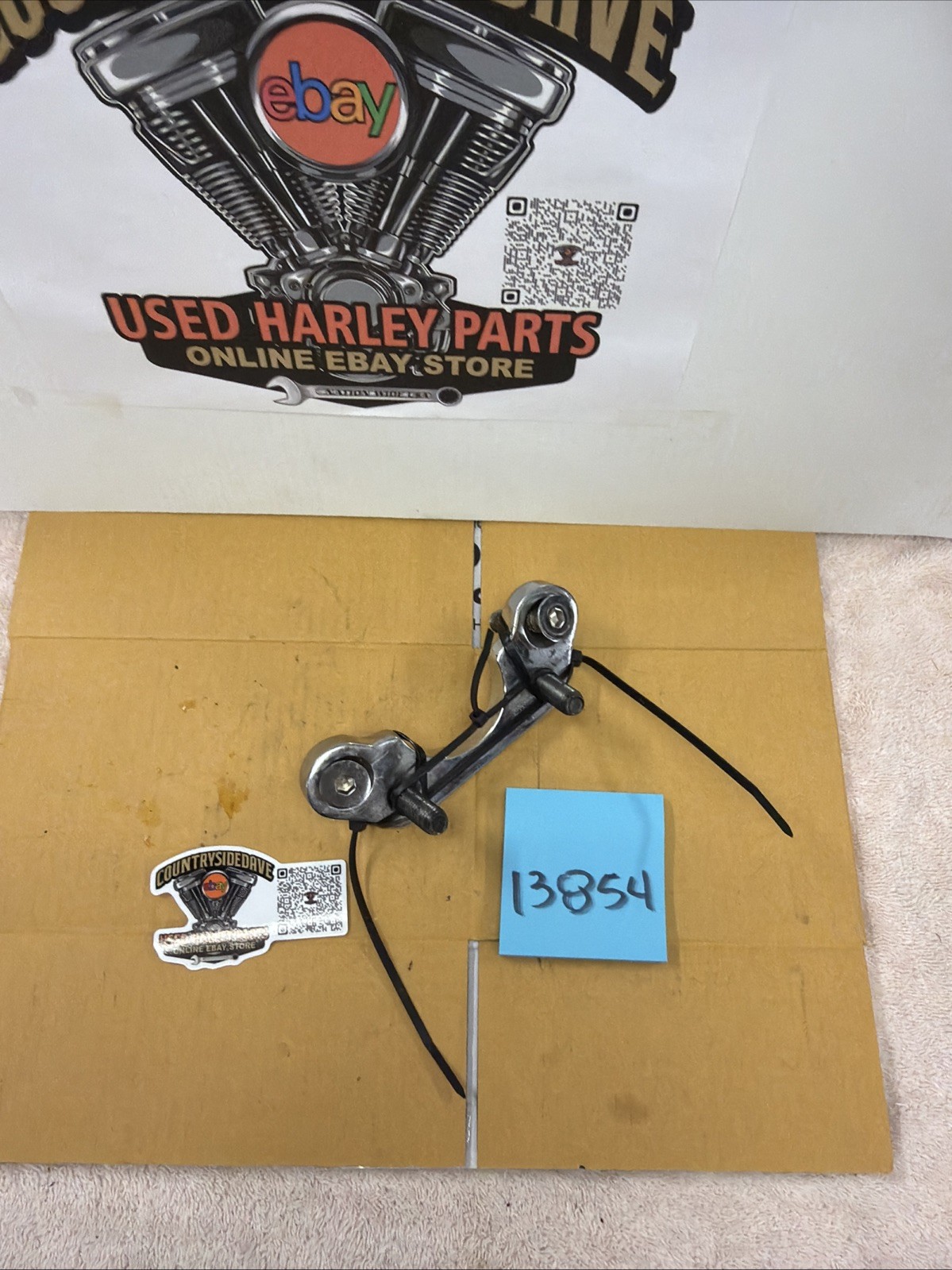 Harley DNA Springer Handlebar Riser Moving Bracket T Bar Clamp Paughco Chopper