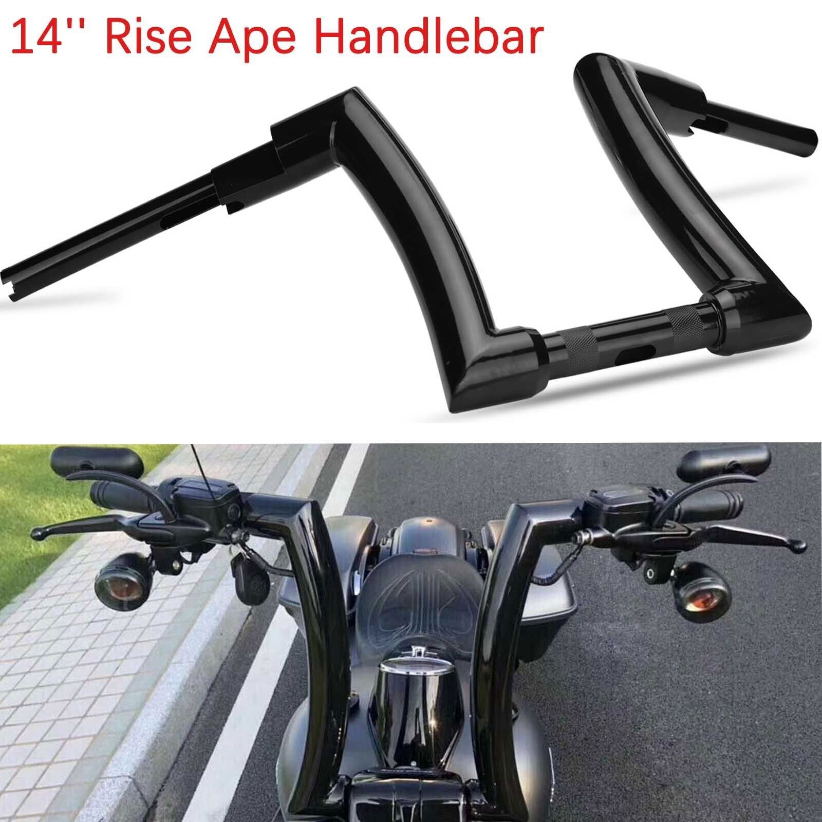 14″ Rise Ape Hanger Handlebar 2″ Fat Bar For Harley Softail Slim Sportster 1200