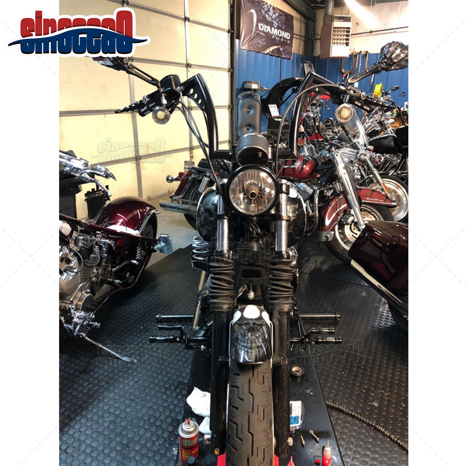 10″ 12″ 14″ 16″ 18″ Rise Ape Hangers Handlebar for Harley Sportster Softail Dyna