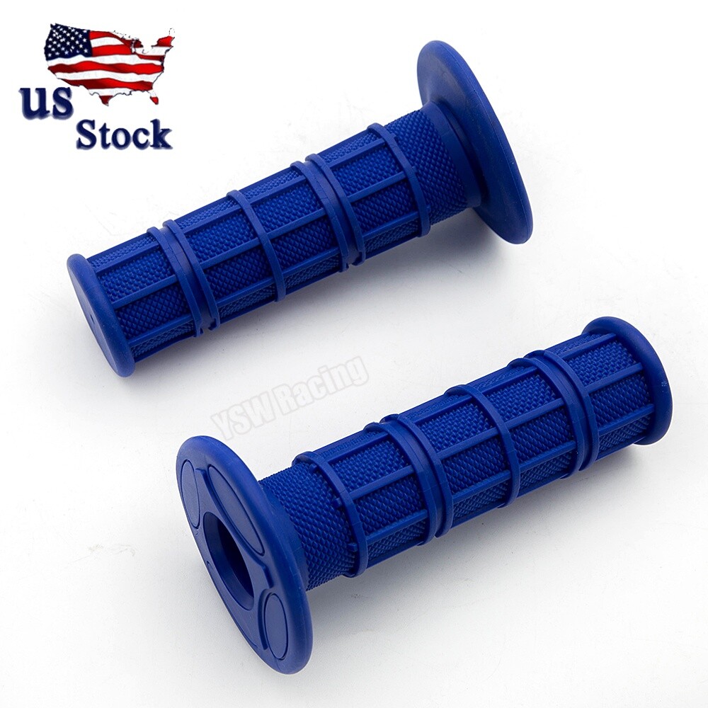 2x Hand Grips 7/8″22mm Handle Bar Grip Handlebar Rubber For ATV Cycle Dirt Bike