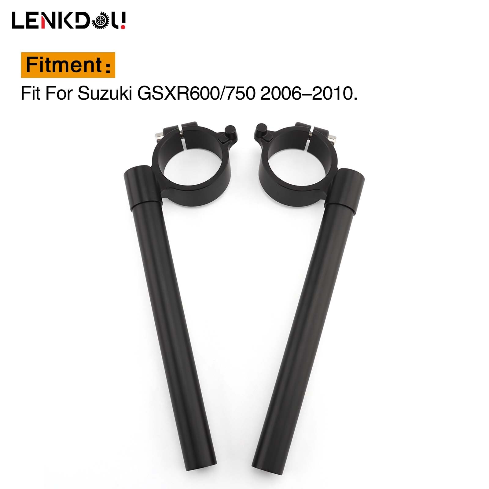 CNC Billet Bar Clip-On Fork Tube Handlebar For Suzuki GSXR600 GSXR750 2006-10 07