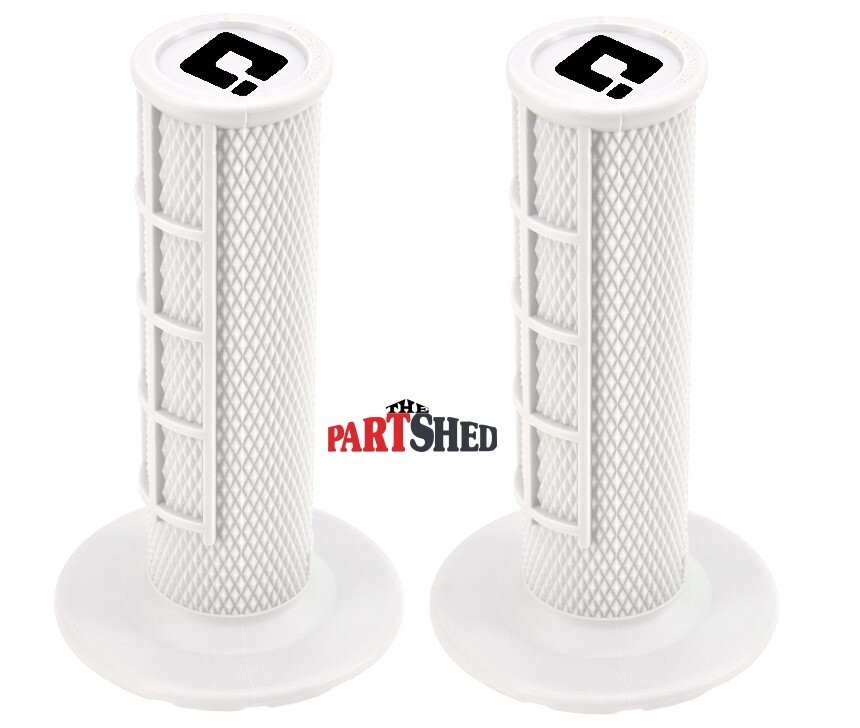 ODI MX Single-Ply Pro Soft Compound Half Waffle Grips – H01RFSW White