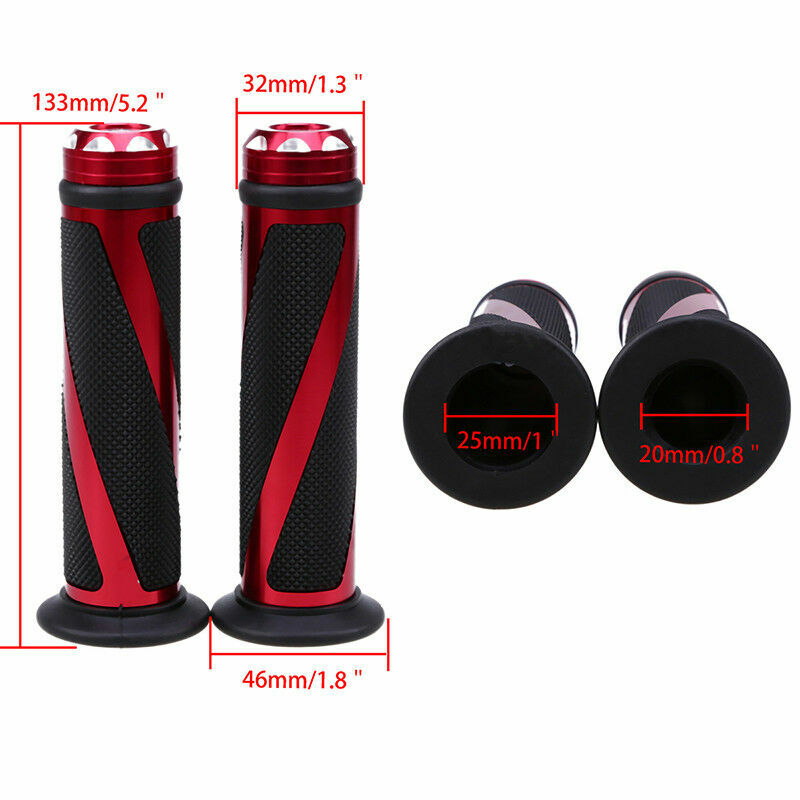 Fit Honda CR125R 7/8″ Hand Grips Handle Bar Throttle Grips None-Slip Gel Rubber