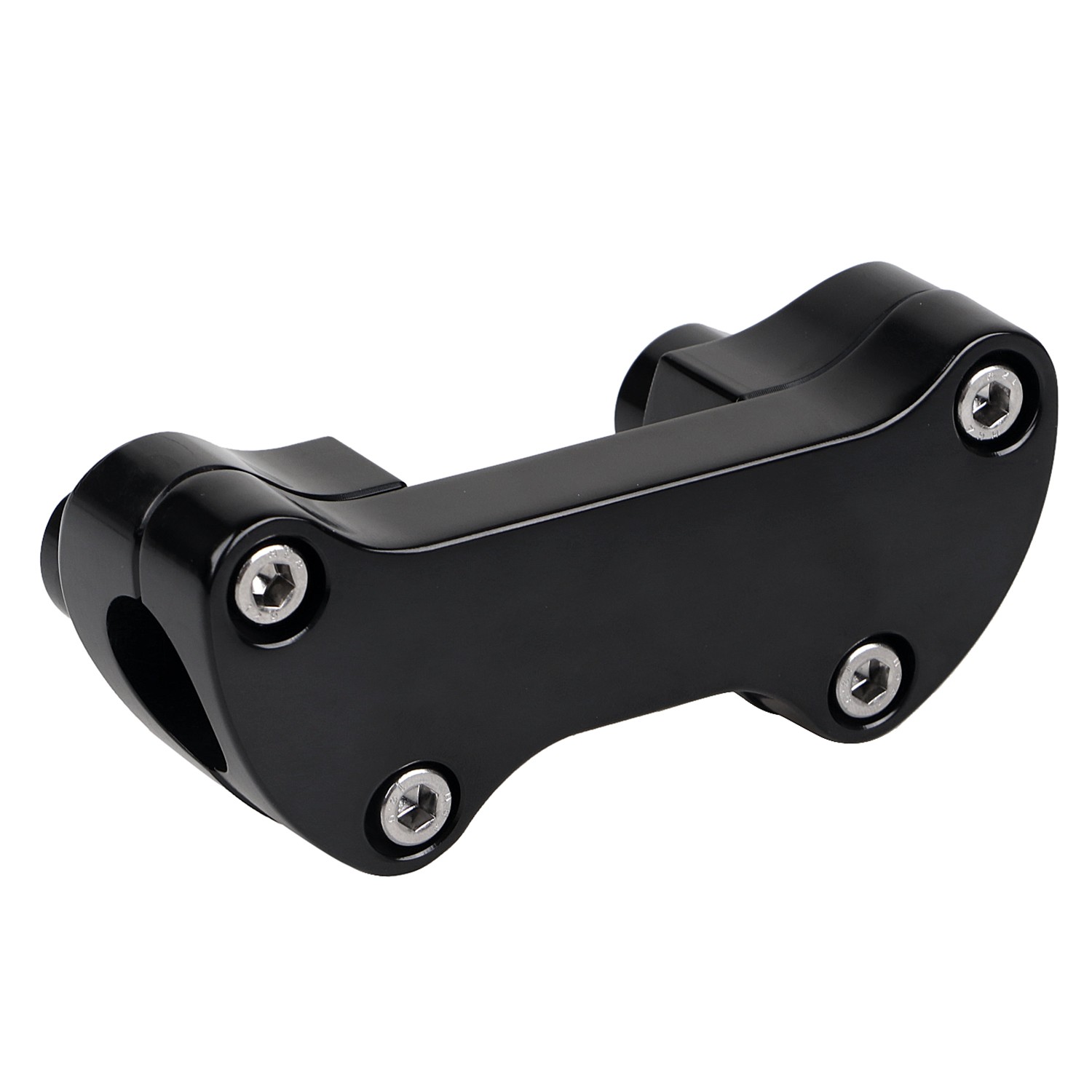 Black 1.7″ Handlebar Risers 1″ Top Clamp For Harley Tour Wide Glide Classic FLTC